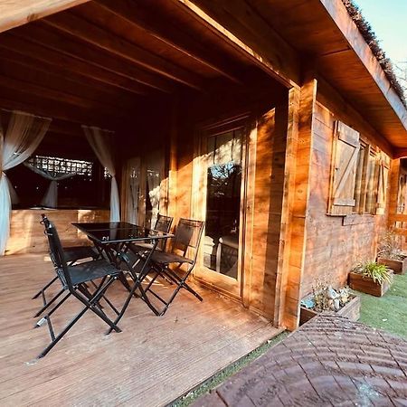 Chalet Bois Jacuzzi Bessan Exterior foto